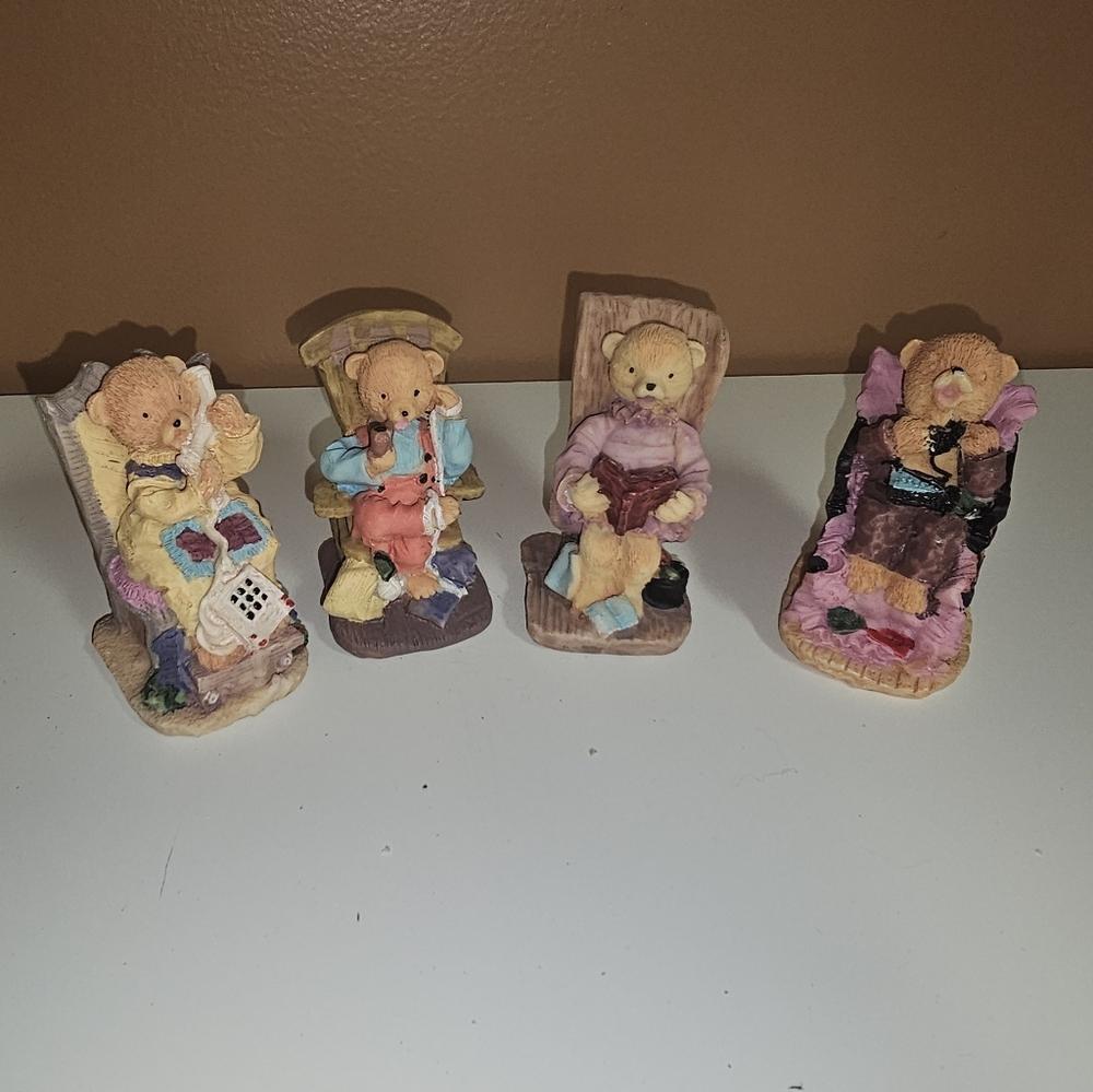 Charming Bear Figurine Collection - Multicolor
